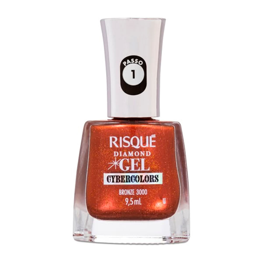 Esmalte Risqué Diamond Gel Cybercolors Bronze 3000 9ml