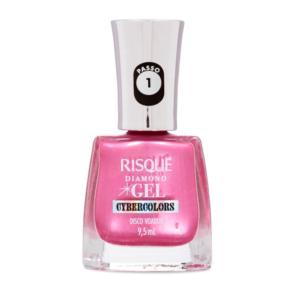 Esmalte Risqué Diamond Gel Cybercolors Disco Voador 9ml
