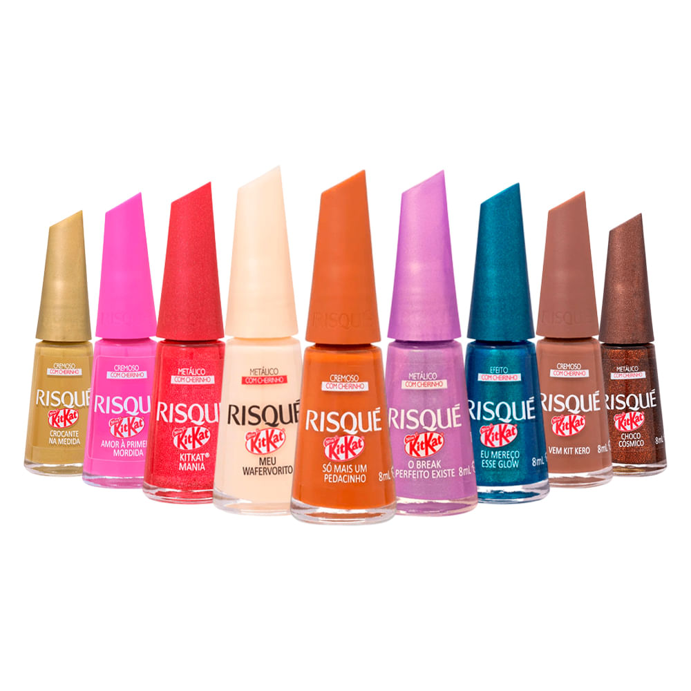 Kit Risque Coleção Kitkat - 9 Unidades